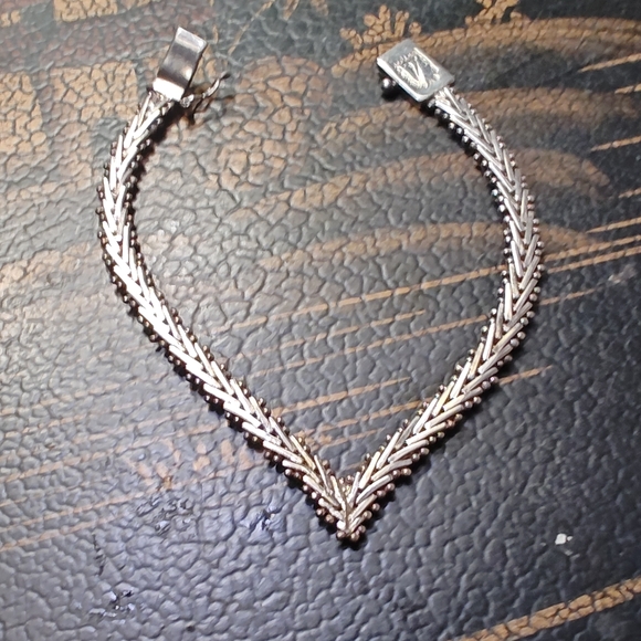 Vintage Taxco Sterling Silver 6.5 Inch Women's 18 Gram Fancy Link Bracelet - Picture 9 of 10